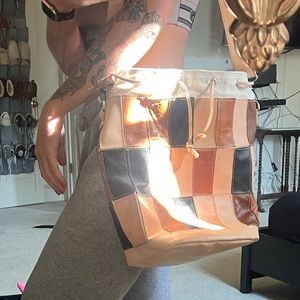 Handmade leather tote